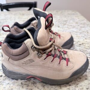 THE NORTH FACE X2 Tan Black Red Hiking Shoes Boots Women's Size 8